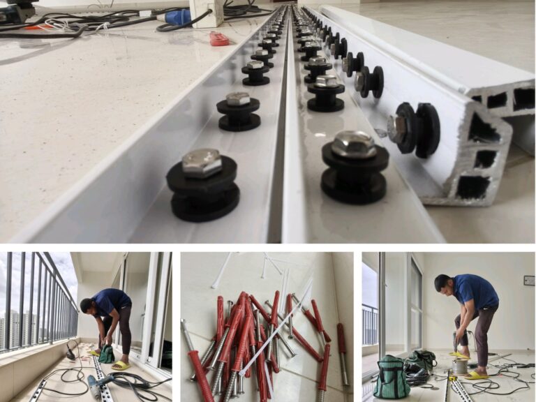 Invisible Grill Installation for Balcony Safety | Durable SS 316 Stainless Steel Protection